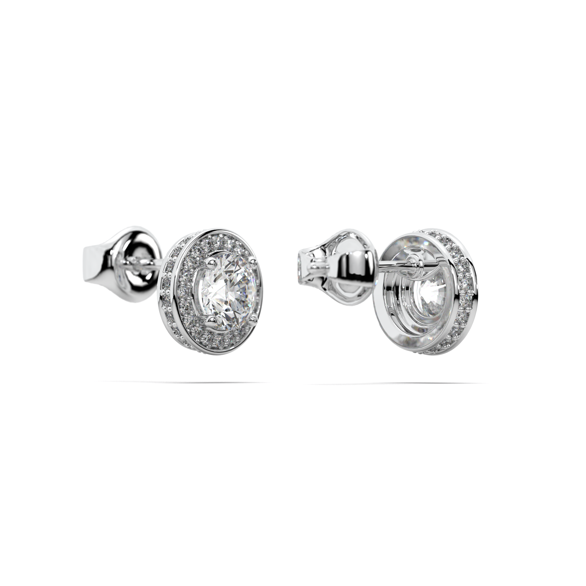 Hera Diamond Halo Earrings