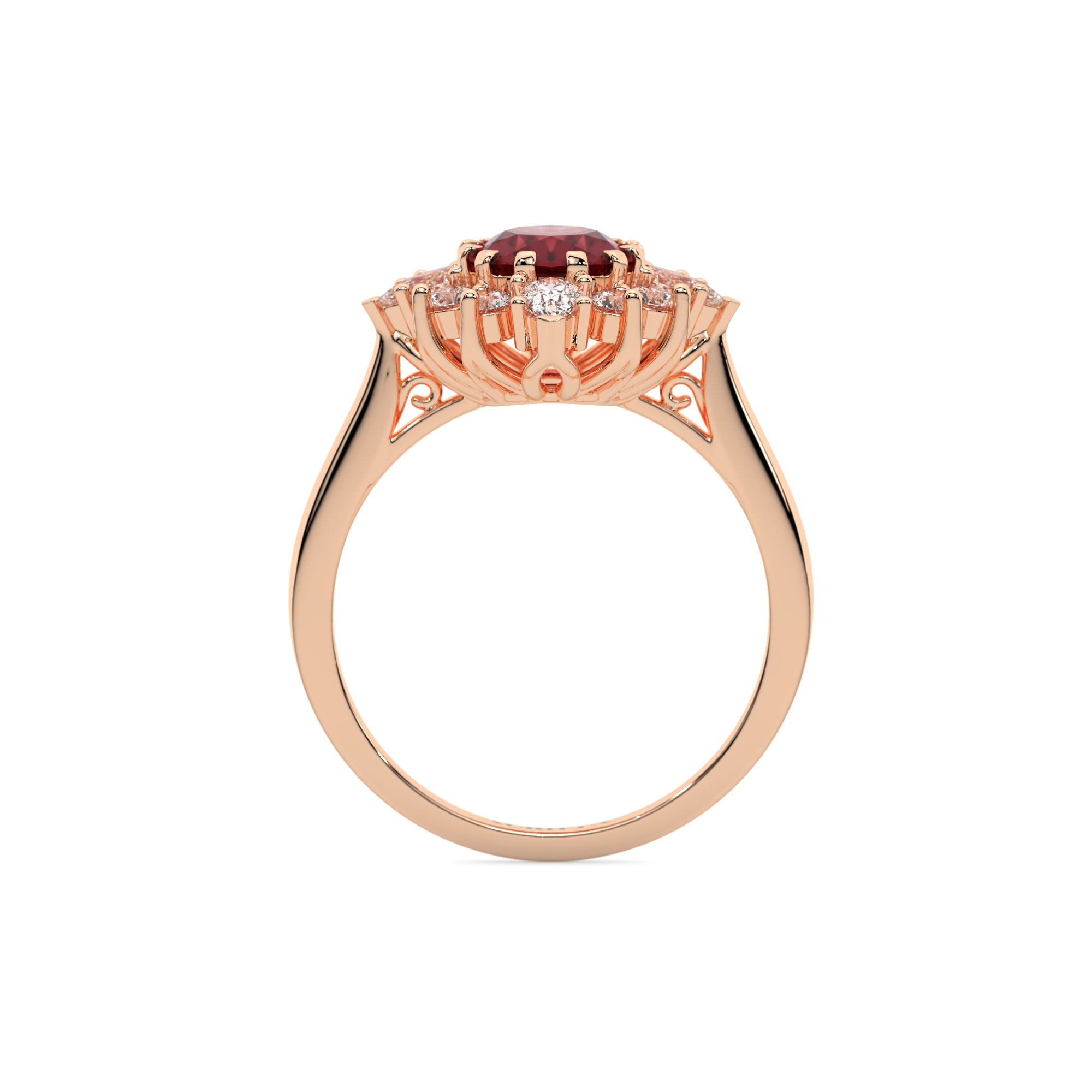 Eros's Heart Garnet Ring