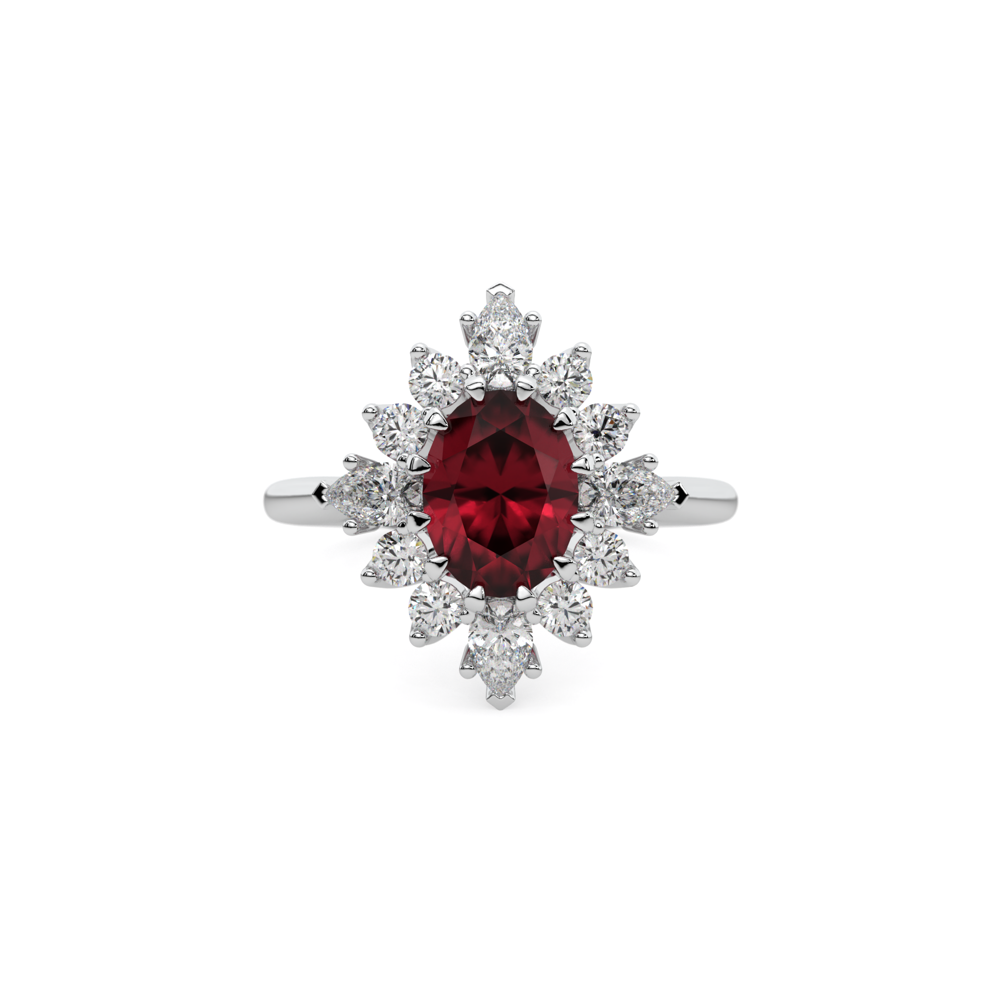 Eros's Heart Garnet Ring