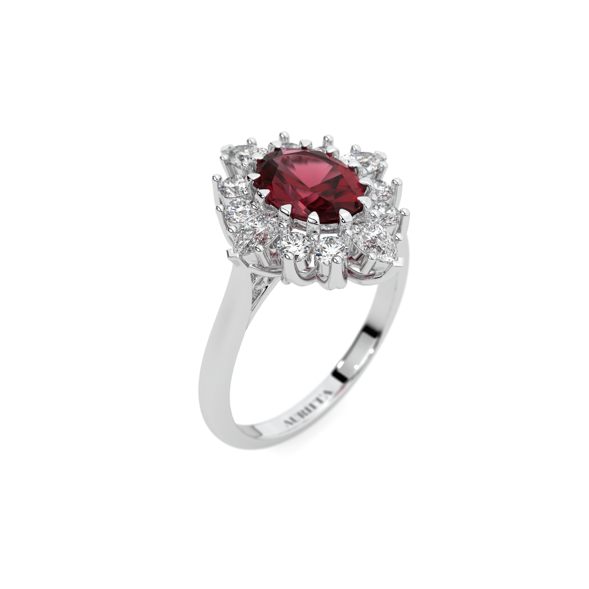 Eros's Heart Garnet Ring