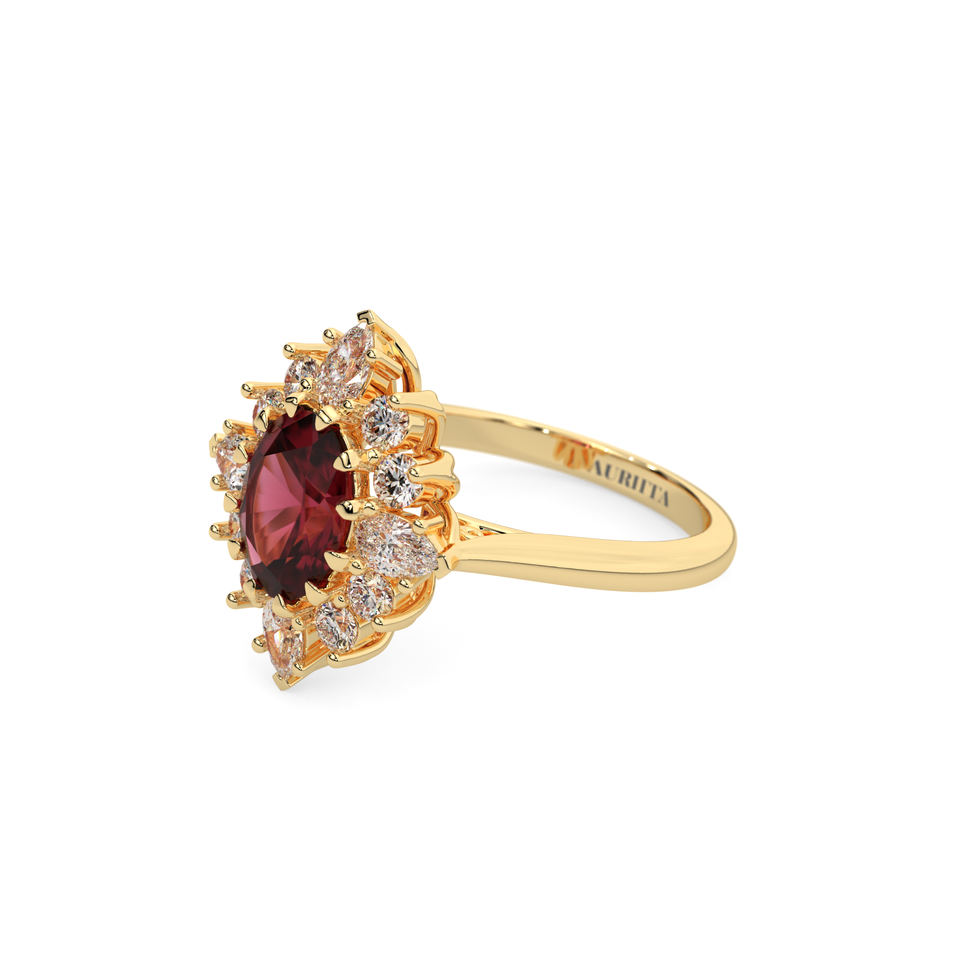 Eros's Heart Garnet Ring