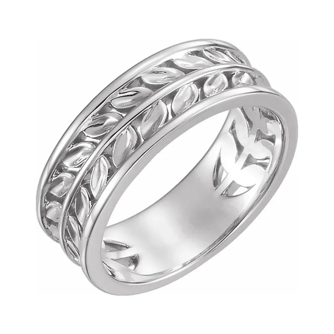 Laurel Wreath Ring in Argentium Silver