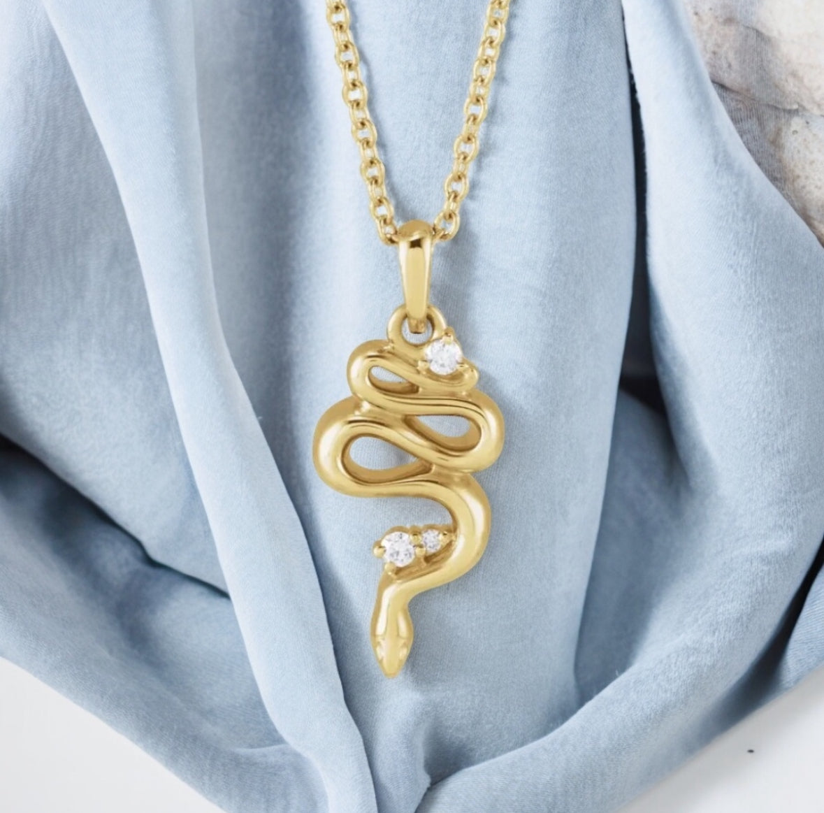 Diamond Serpent Pendant