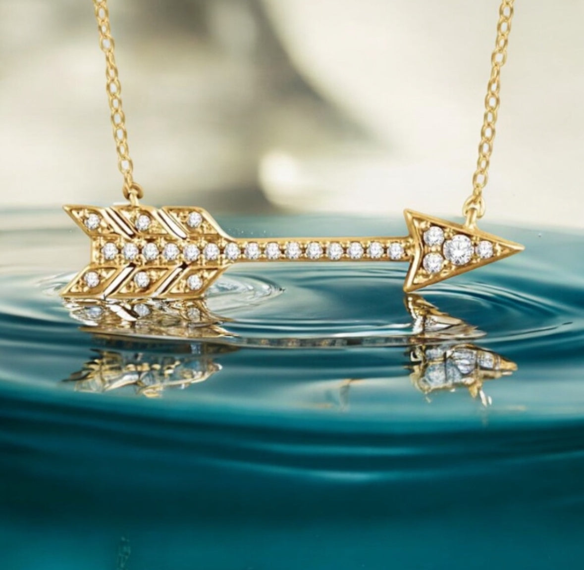 Eros Bow and Arrow Diamond Pendant