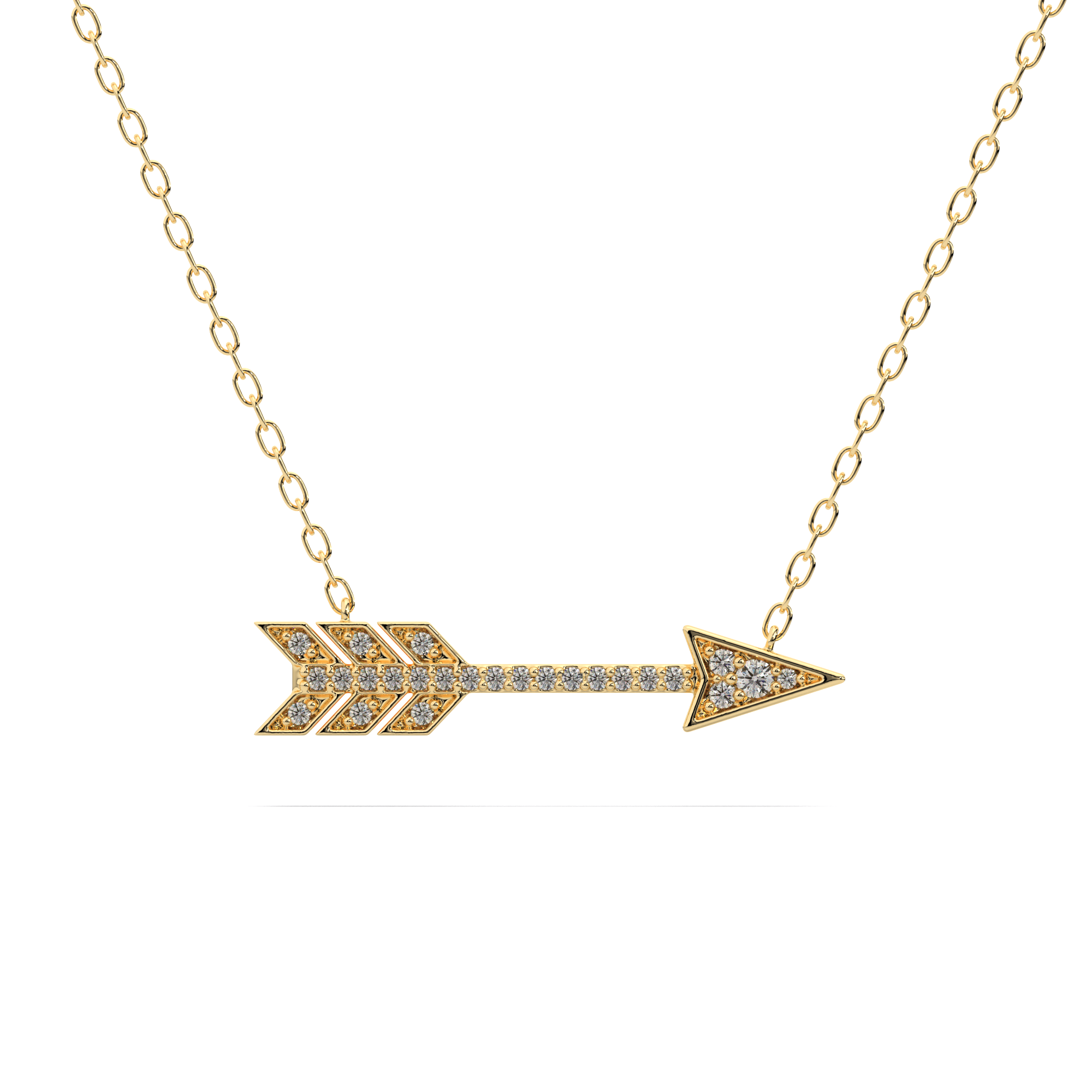 Eros Bow and Arrow Diamond Necklace