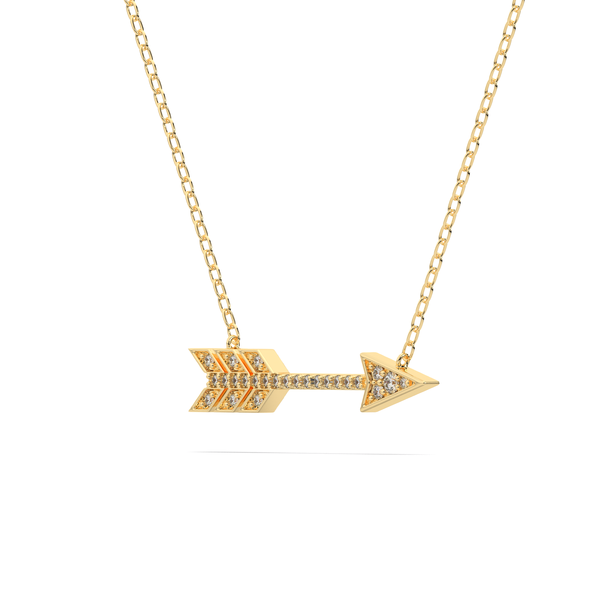 Eros Bow and Arrow Diamond Necklace