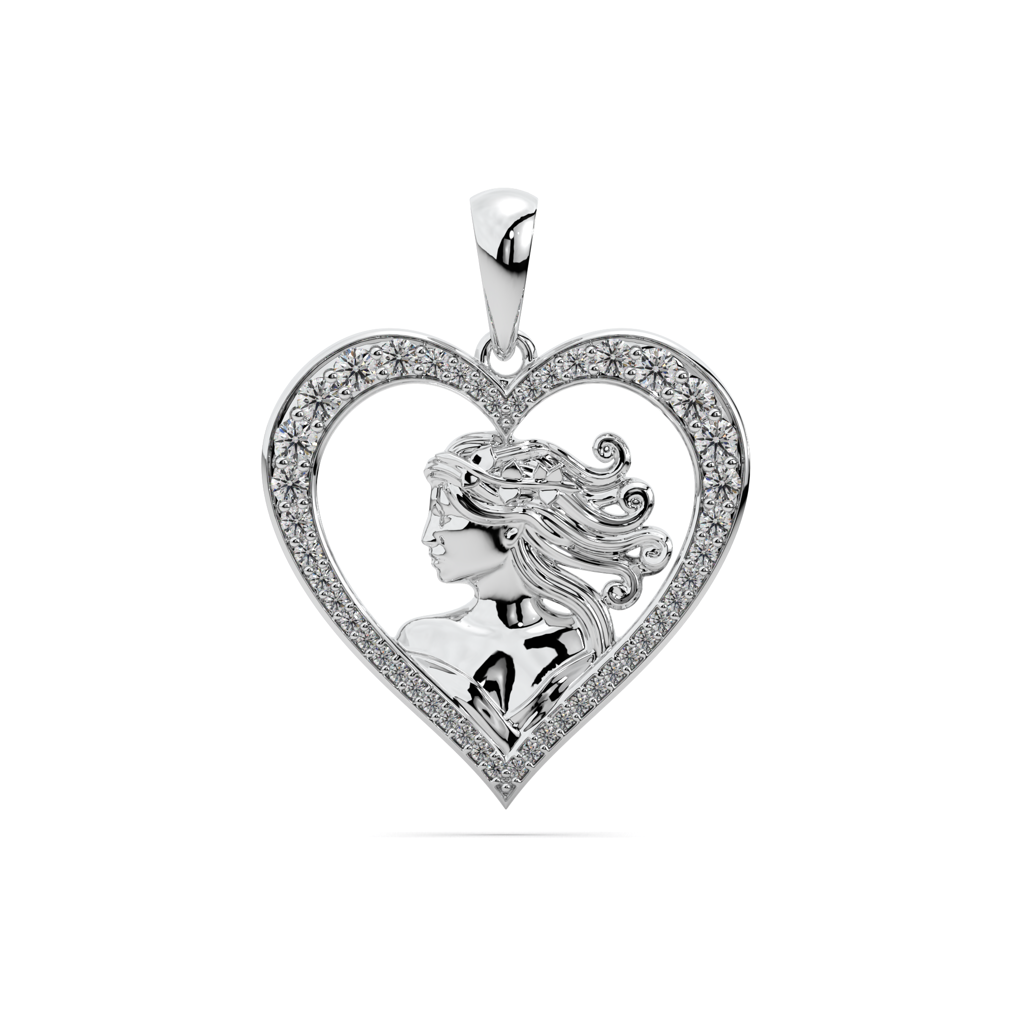 Heart of Hera Diamond Pendant Necklace