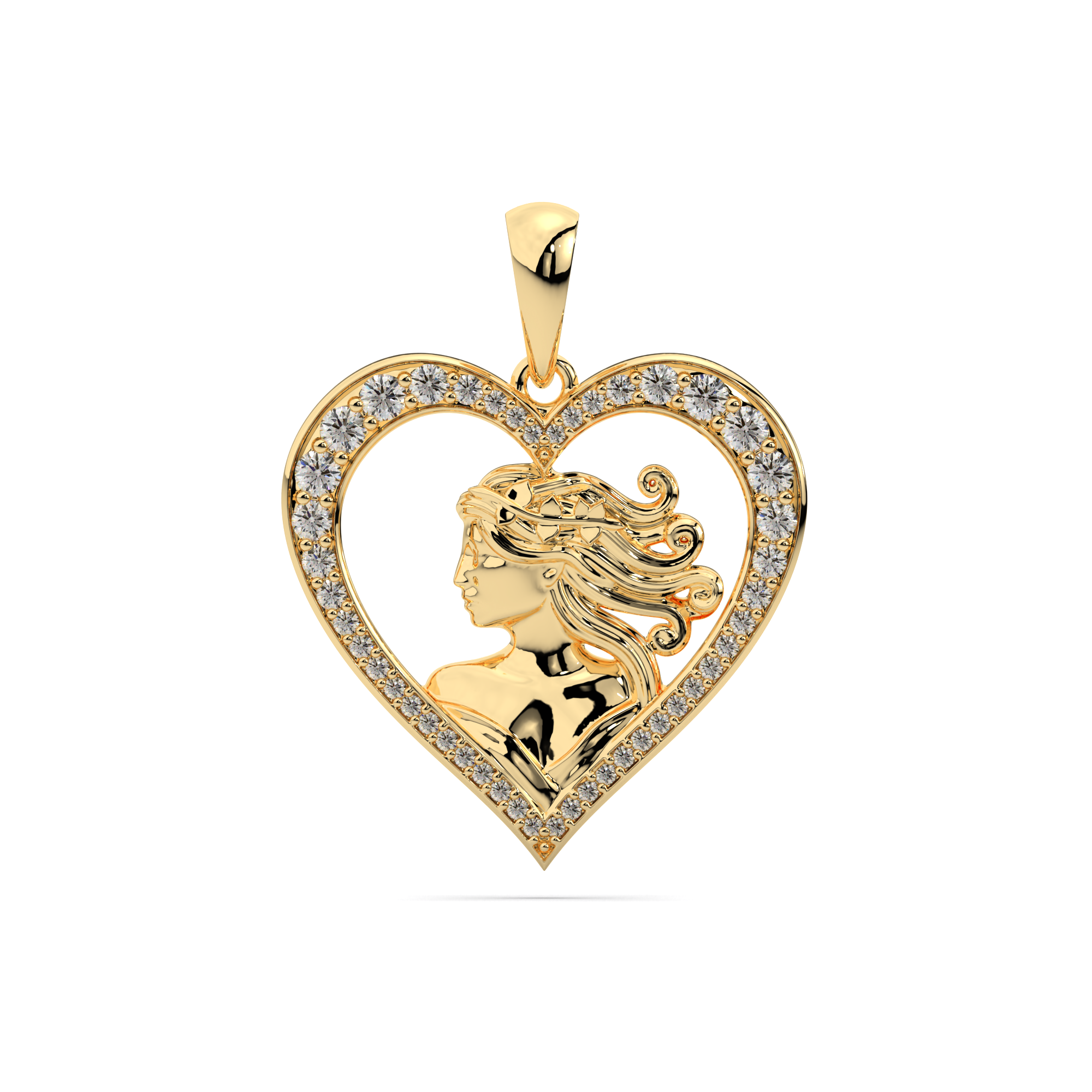 Heart of Hera Diamond Pendant Necklace