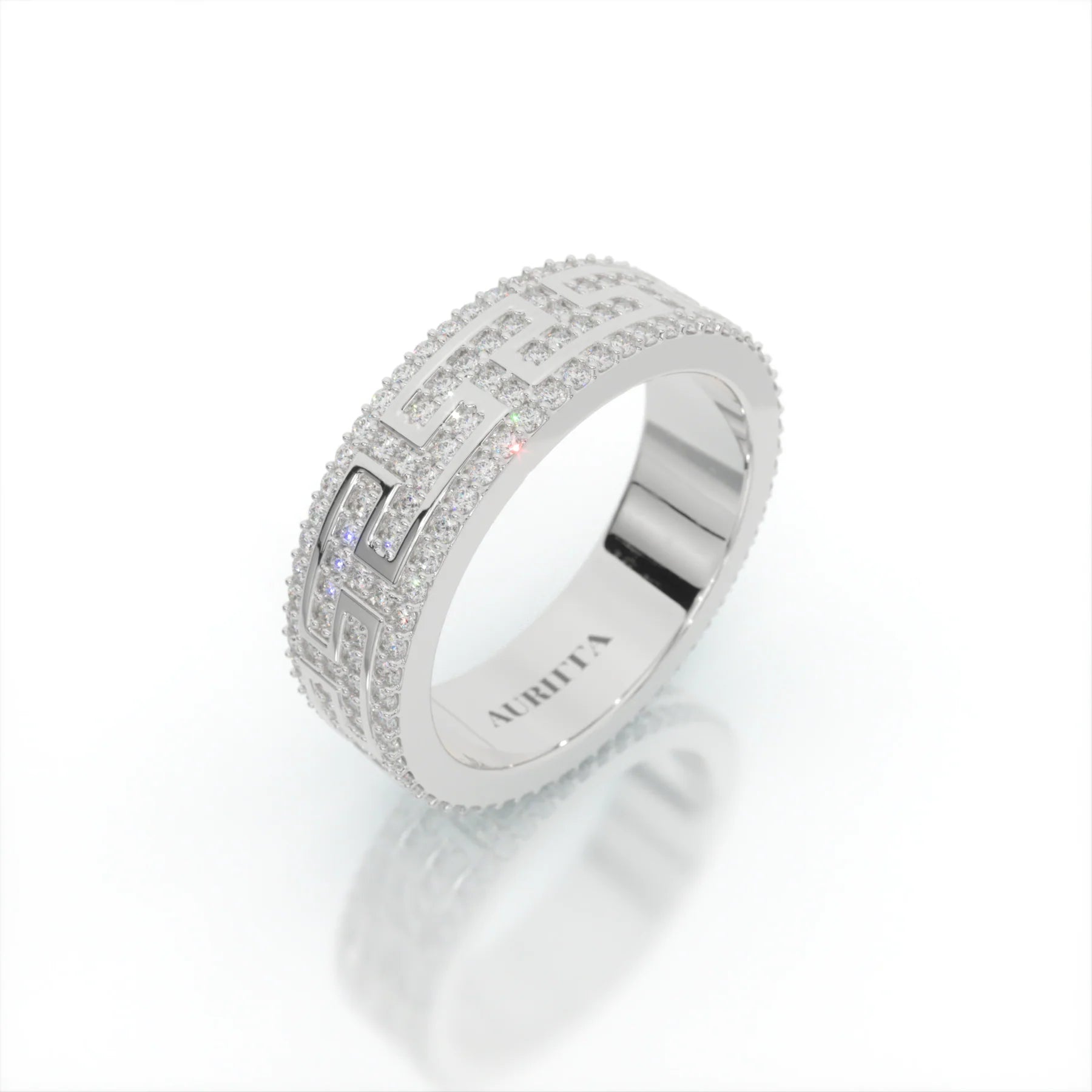 Daedalus Labyrinth Diamond Band