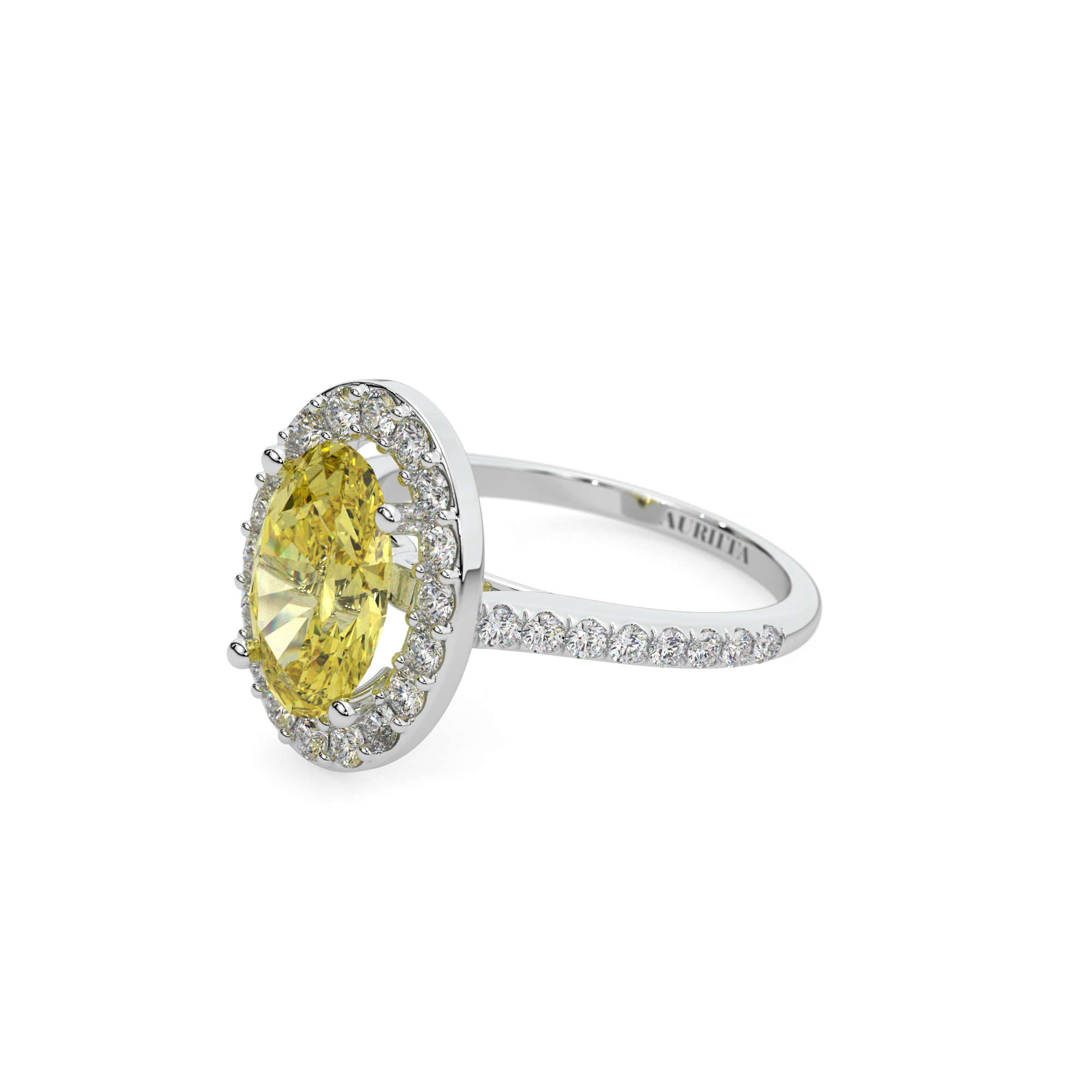 Theia's Golden Radiance Diamond Ring